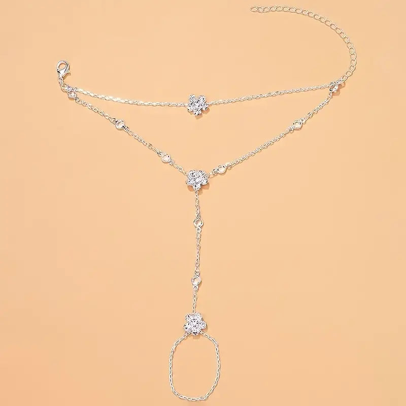 Crystal Bloom Hand Chain ✨