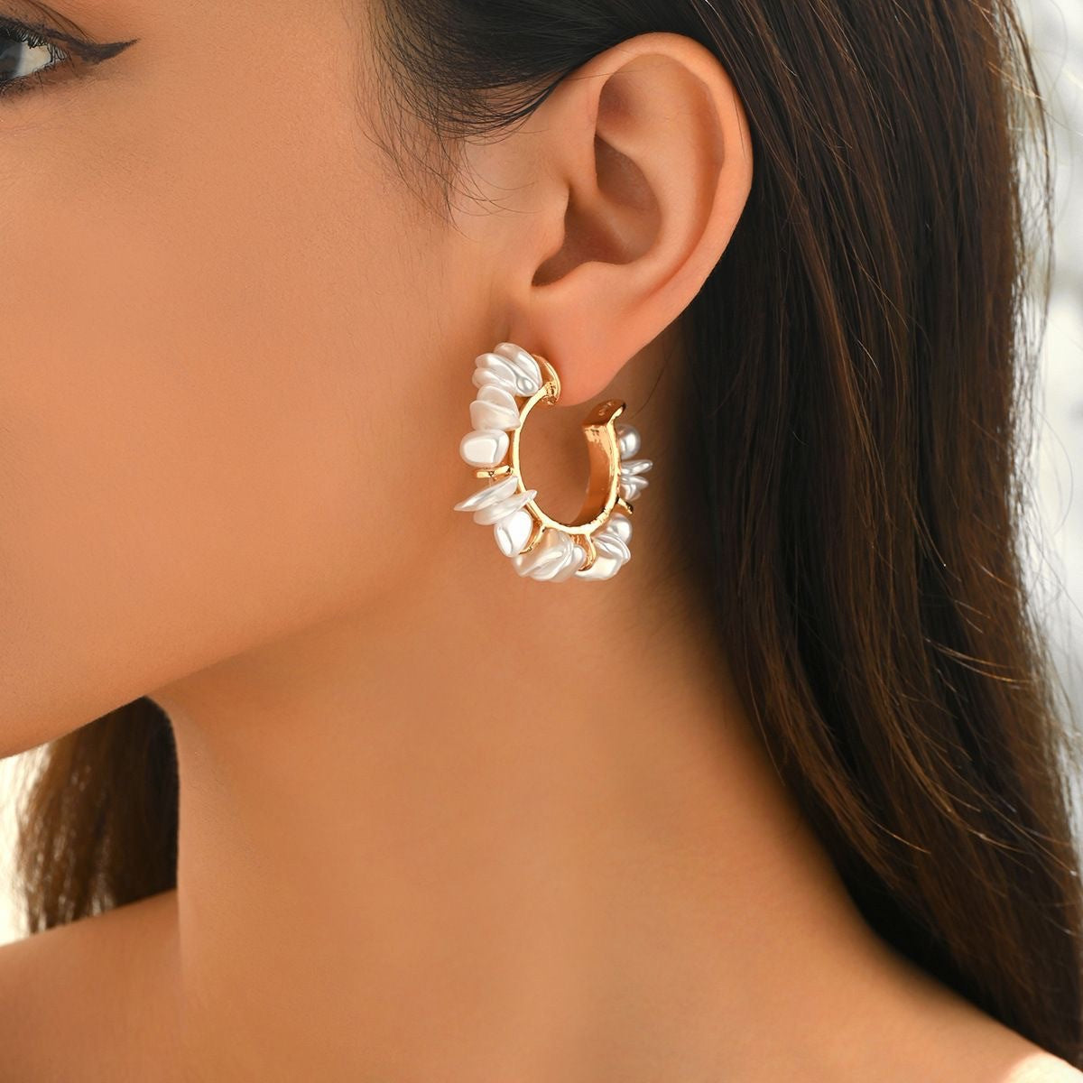 Pearl Bloom Hoops ✨