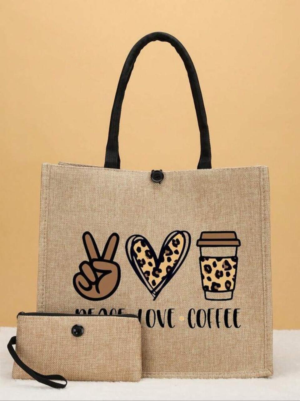 Peace, Love & Coffee Tote π§