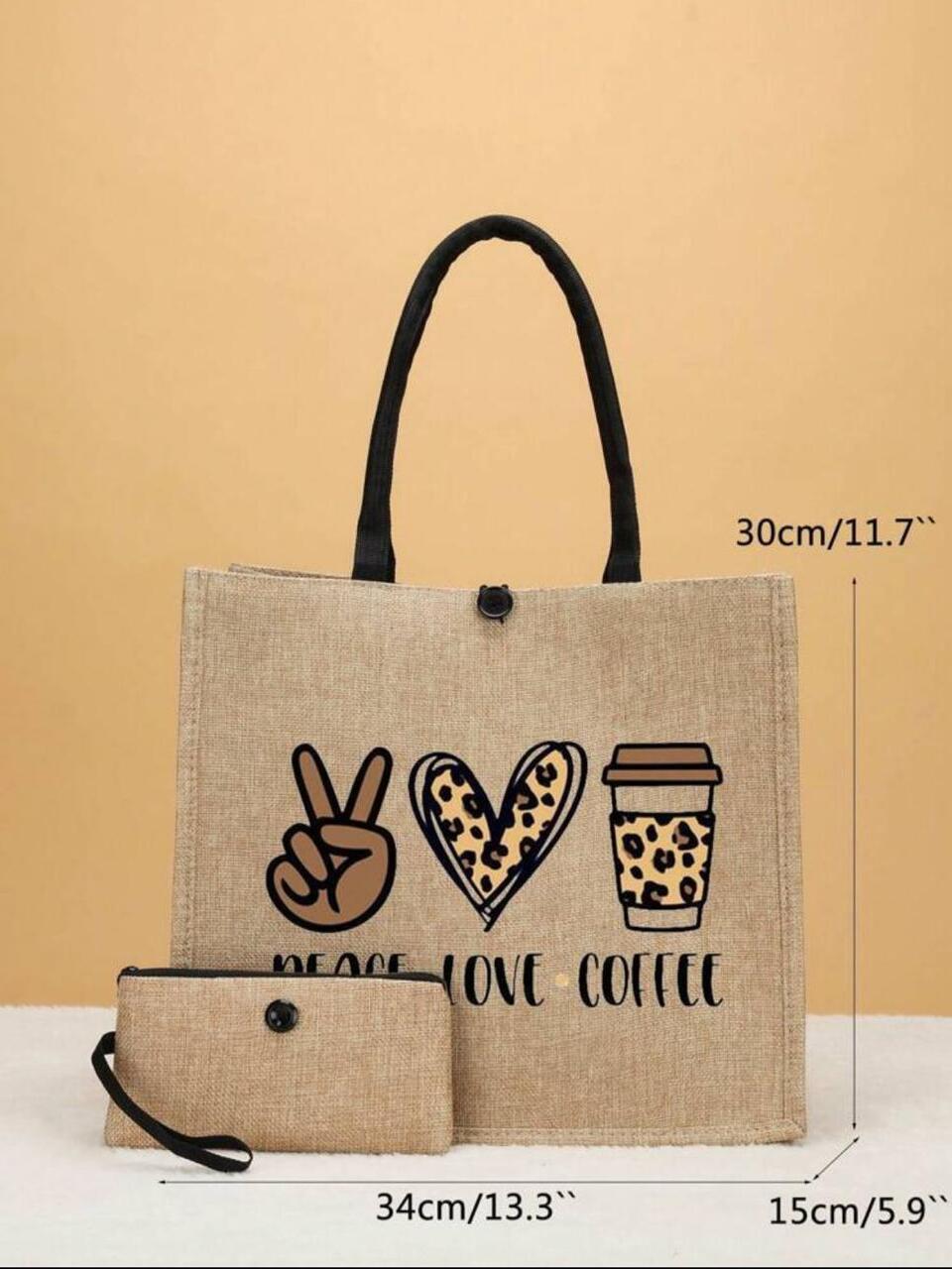 Peace, Love & Coffee Tote π§