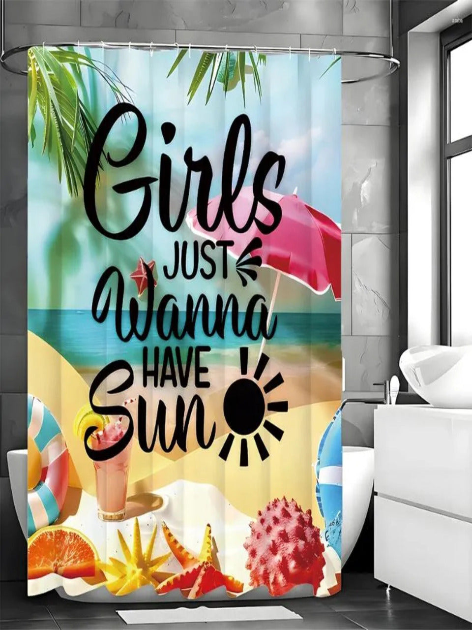 Sun-Kissed Vibes Shower Curtain 🏖️