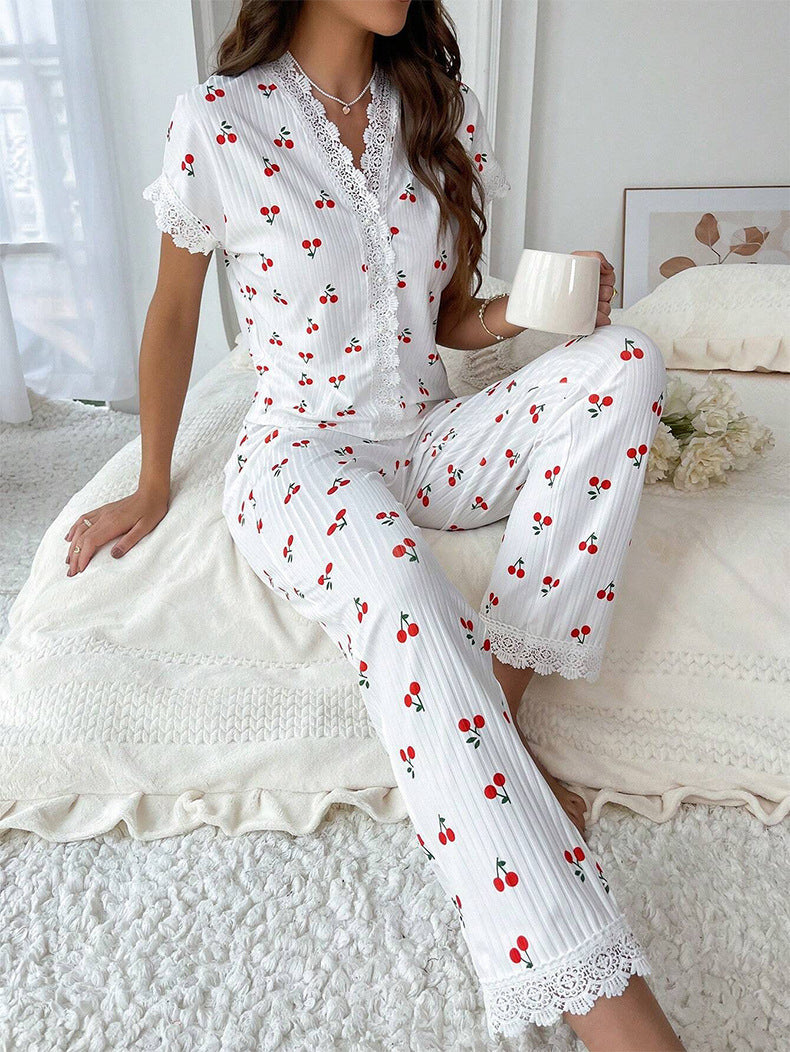Cherry Lace Pajamas π