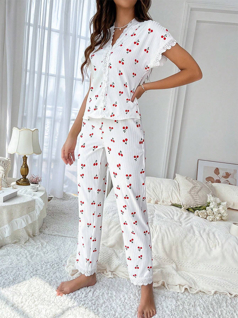 Cherry Lace Pajamas π
