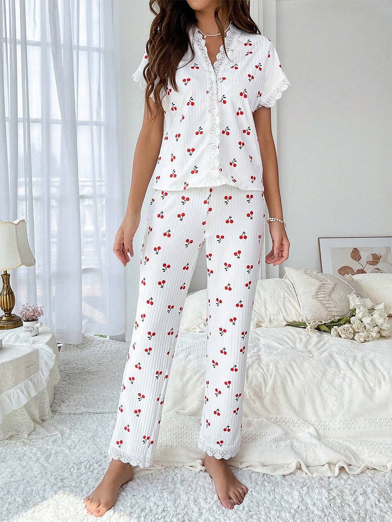 Cherry Lace Pajamas π
