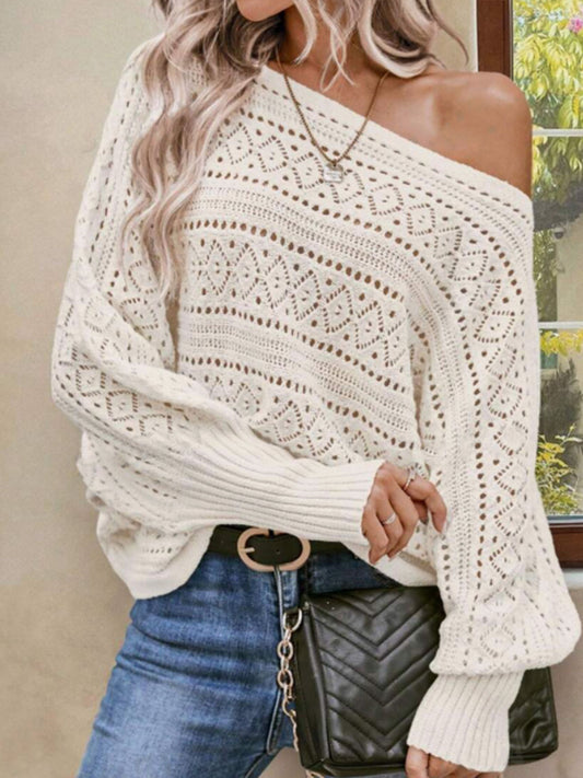 Off-Shoulder Knit Sweater ๐ค
