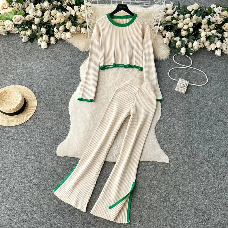 Contrast Ribbed Set π