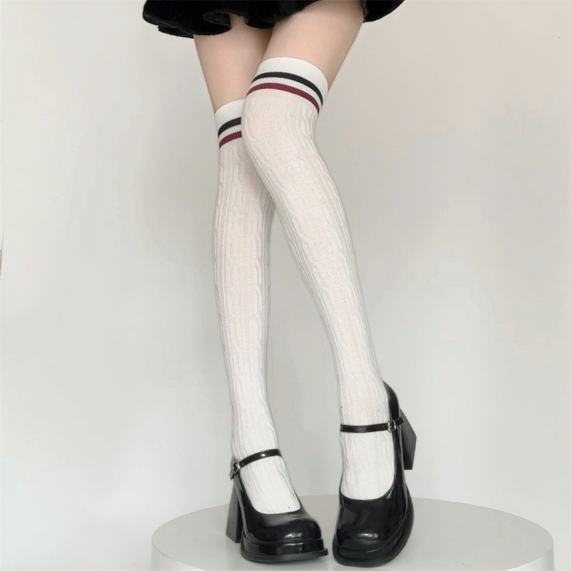 Striped Over-Knee Socks 🧦