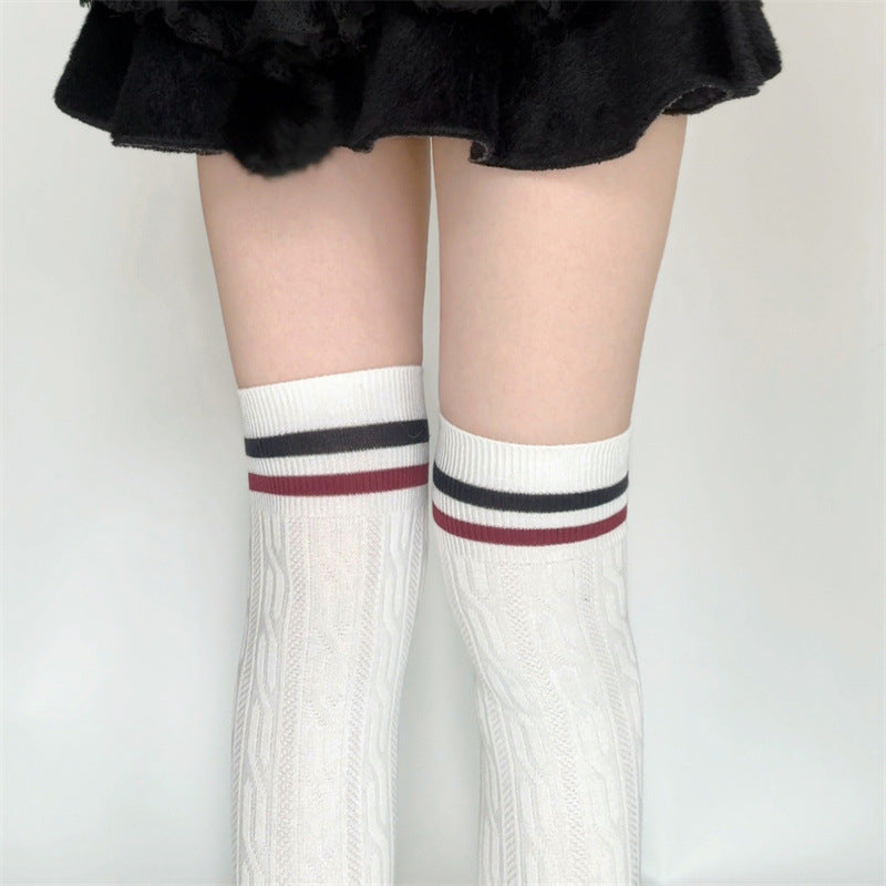 Striped Over-Knee Socks 🧦
