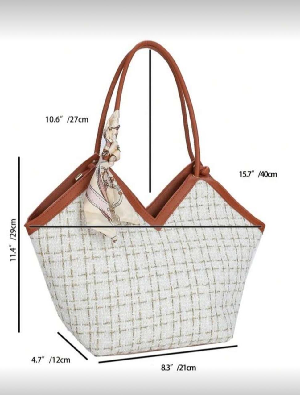 Tweed Charm Tote 🎀