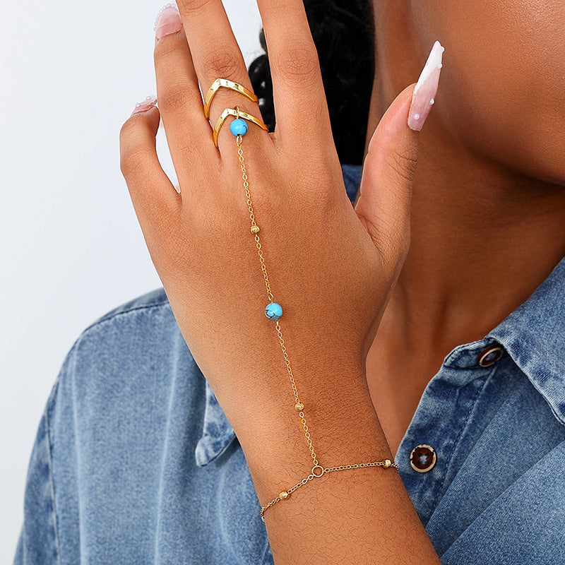 Turquoise Hand Chain π