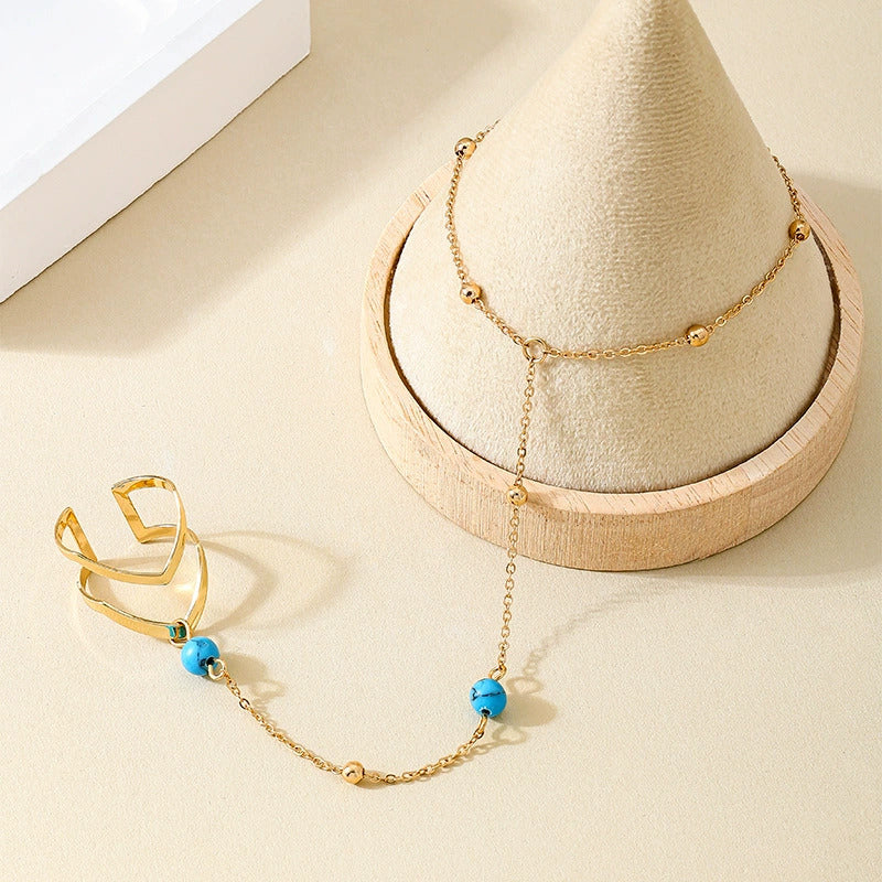 Turquoise Hand Chain π