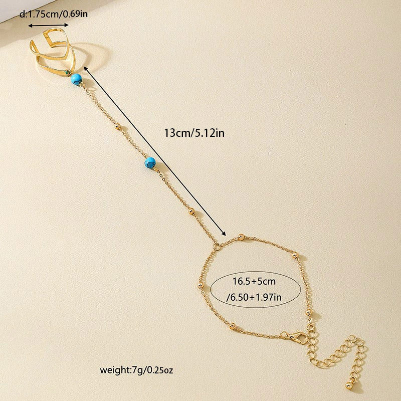 Turquoise Hand Chain π
