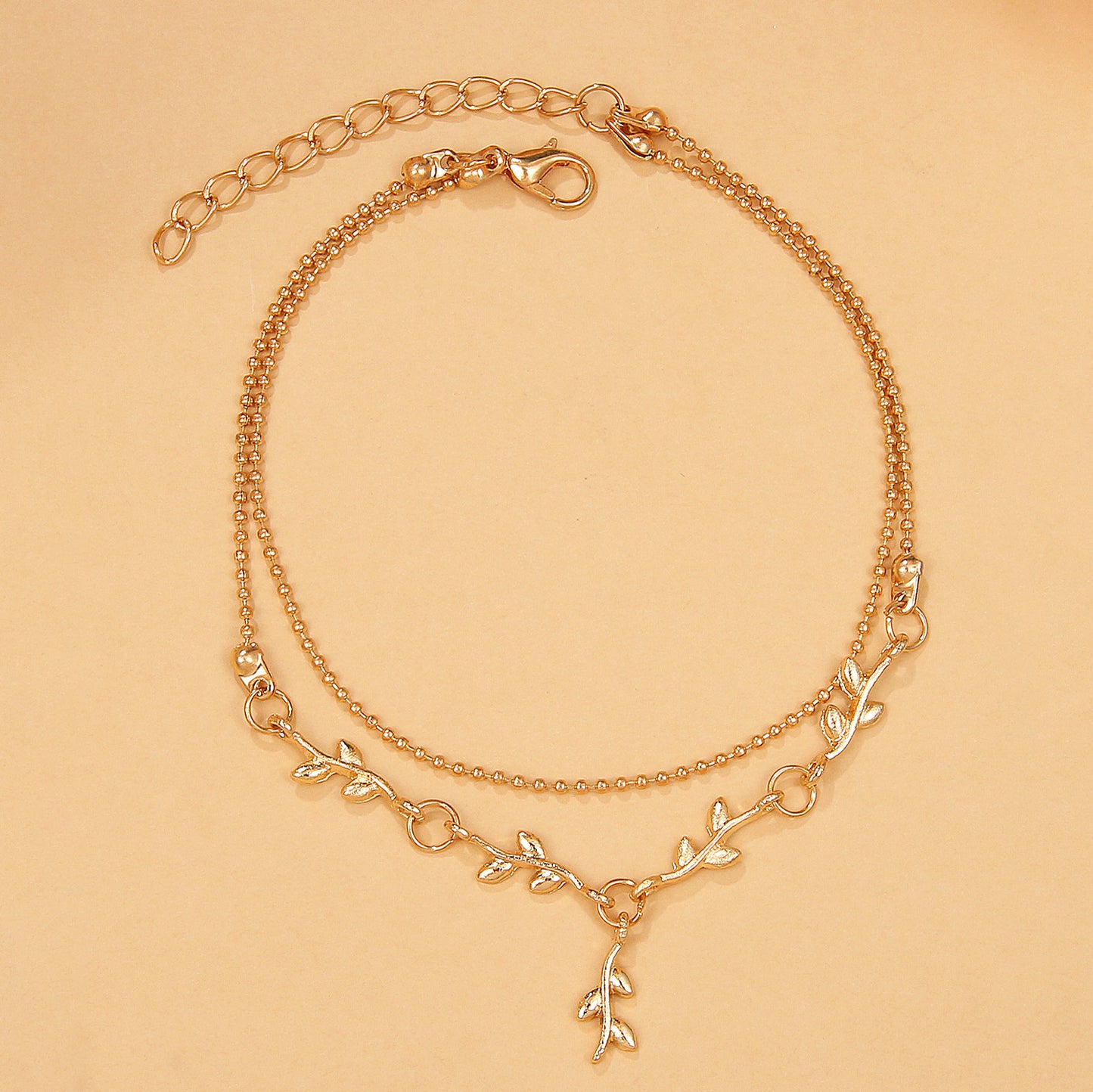 Golden Leaf Anklet 🌿