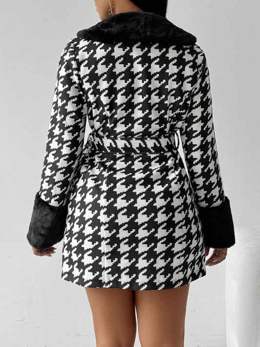 Chic Fur Trench 🖤