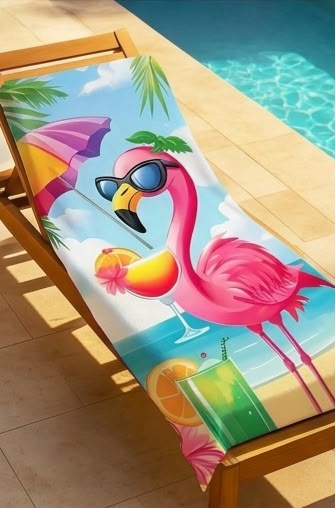Tropical Flamingo Towel 🦩