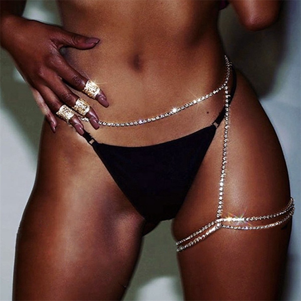 Crystal Thigh Chain ✨