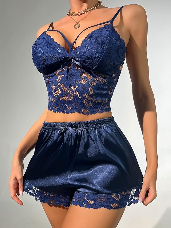 Lace Satin Pajama 🌙