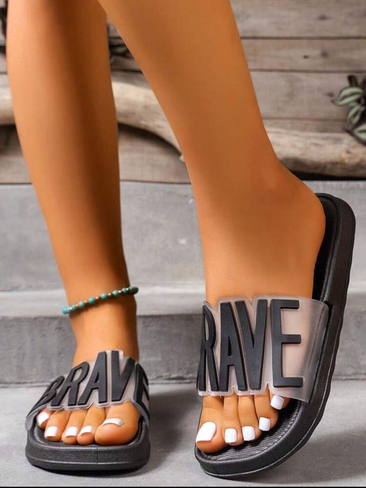 Brave Babe Slides 🖤