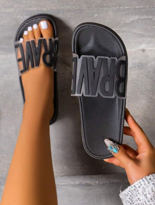 Brave Babe Slides 🖤