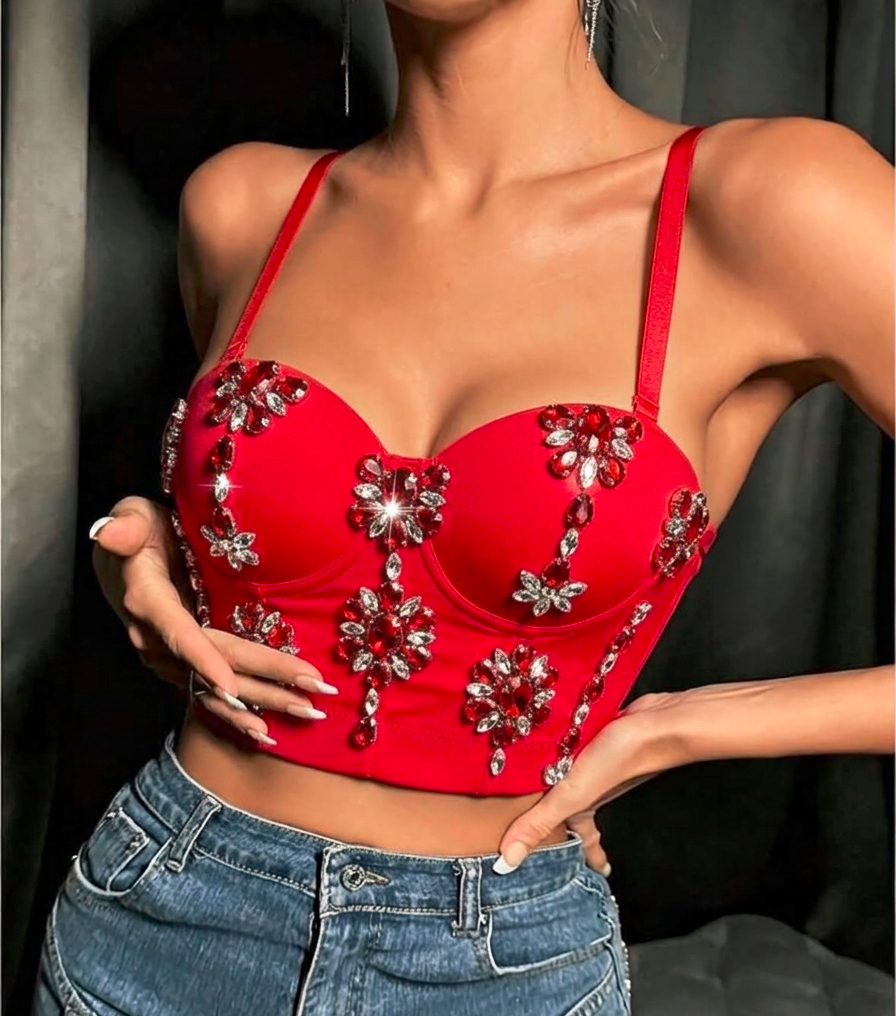 Crystal Ruby Corset 🔥