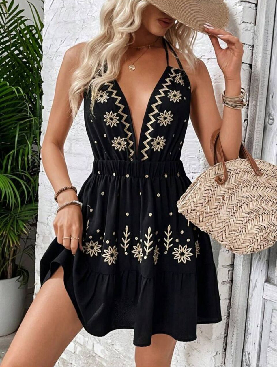 Golden Petals Dress 💛