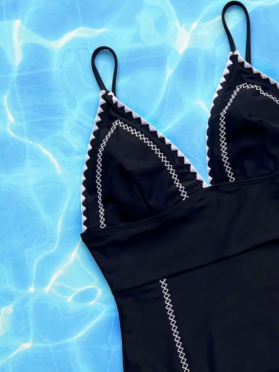Monochrome Wave Swimsuit 🖤