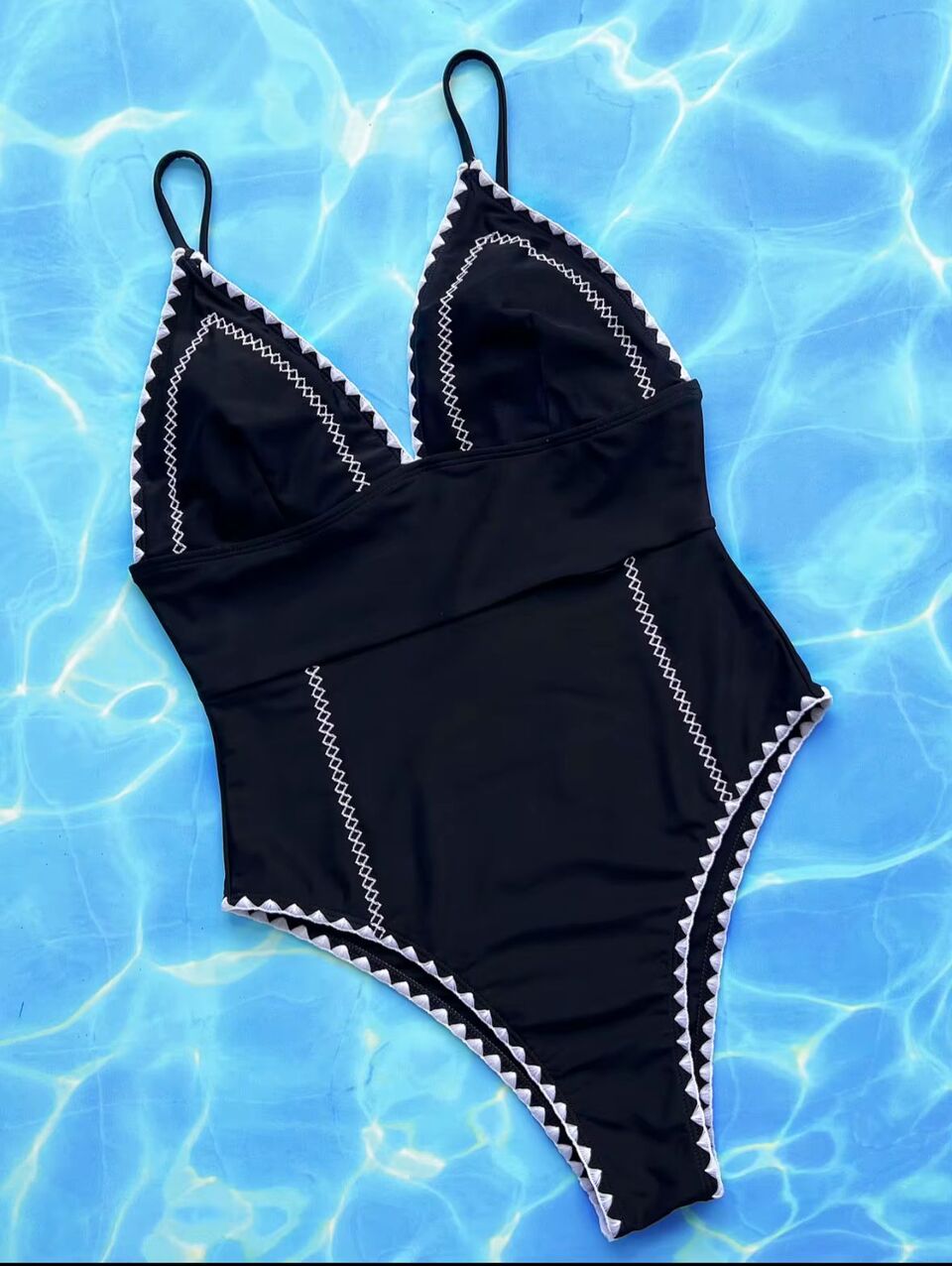 Monochrome Wave Swimsuit 🖤