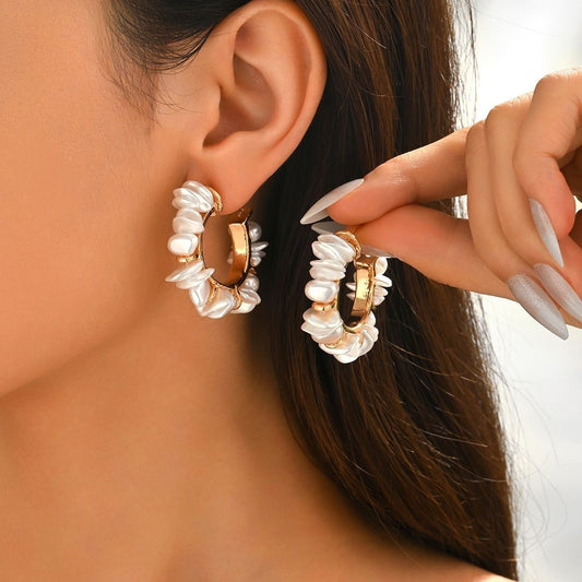 Pearl Bloom Hoops ✨