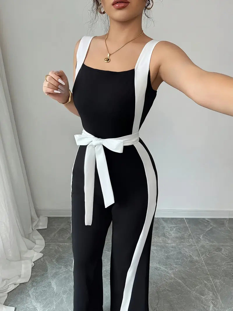 Monochrome Ribbon Jumpsuit 🖤