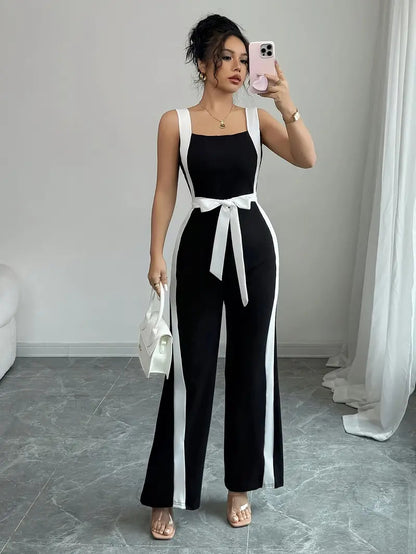 Monochrome Ribbon Jumpsuit 🖤