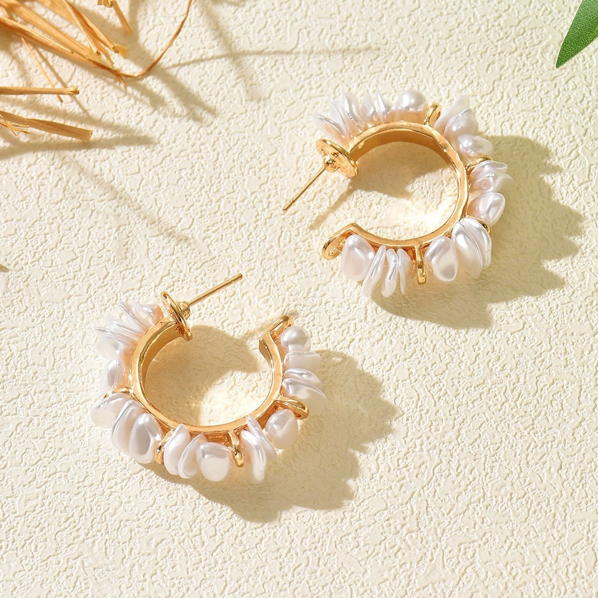 Pearl Bloom Hoops ✨
