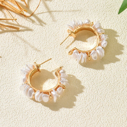 Pearl Bloom Hoops ✨