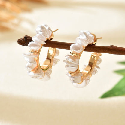 Pearl Bloom Hoops ✨