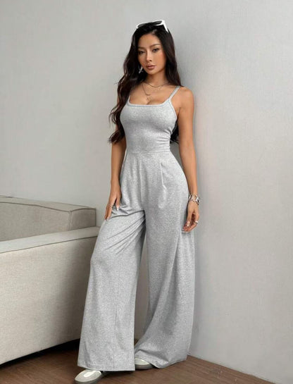 Luxe Flow Jumpsuit 🩶