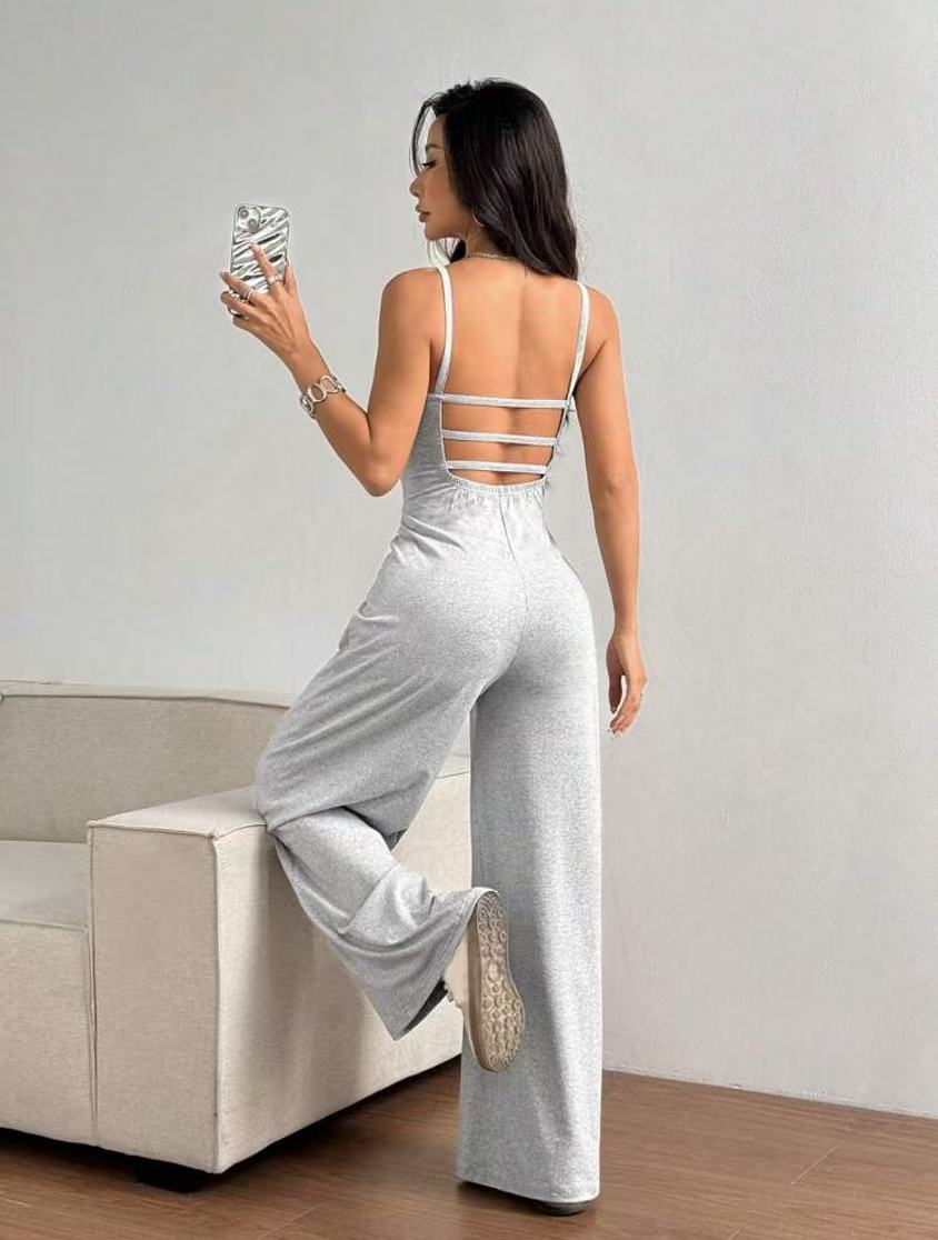 Luxe Flow Jumpsuit 🩶