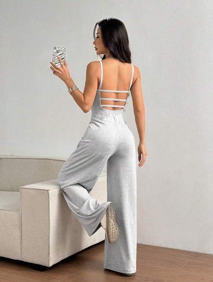 Luxe Flow Jumpsuit 🩶
