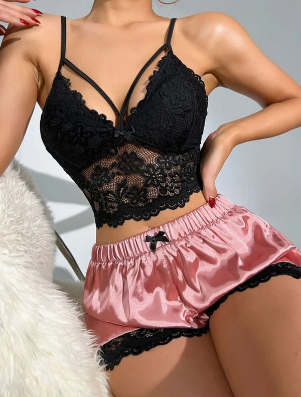 Lace Satin Pajama 🌙