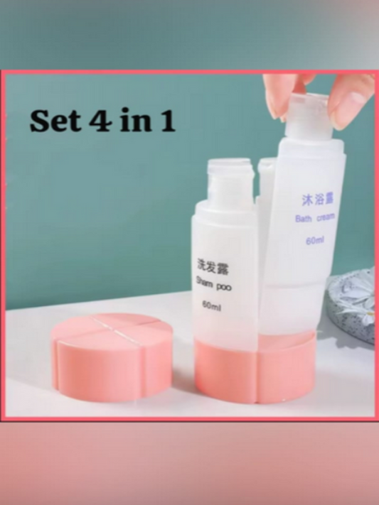 Portable 4-in-1 Travel Bottles 🧴