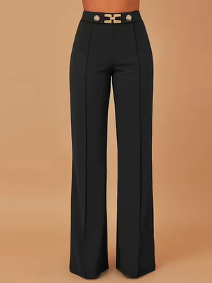 Golden Buckle Pants 🖤