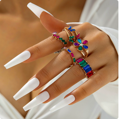 Colorful Gem Rings 💍
