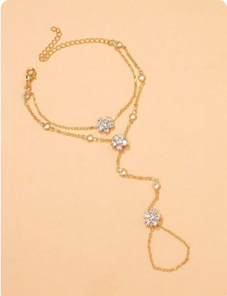 Crystal Bloom Hand Chain ✨
