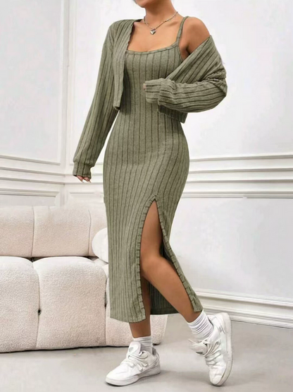 Cozy Ribbed Set 🤍