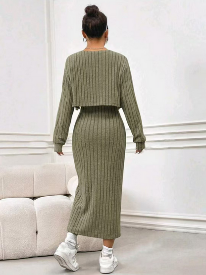 Cozy Ribbed Set 🤍