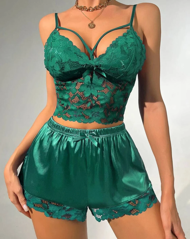 Lace Satin Pajama 🌙