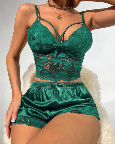 Lace Satin Pajama 🌙