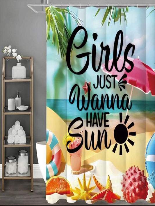 Sun-Kissed Vibes Shower Curtain 🏖️