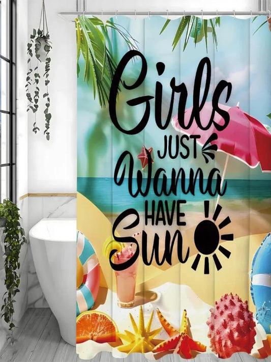 Sun-Kissed Vibes Shower Curtain 🏖️