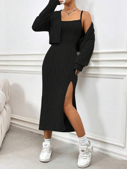 Cozy Ribbed Set 🤍