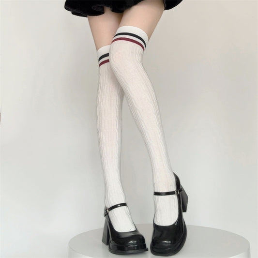 Striped Over-Knee Socks 🧦