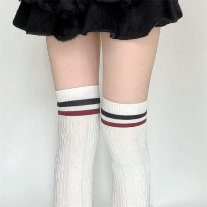 Striped Over-Knee Socks 🧦